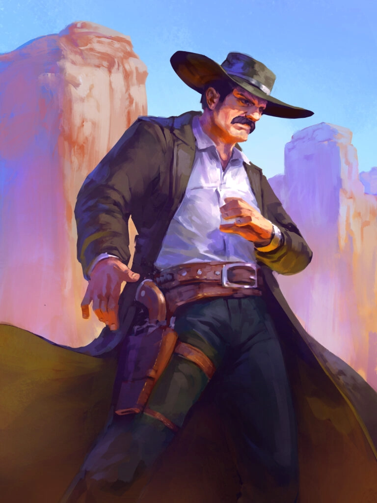 Ilustración de la baraja Cazador Armas